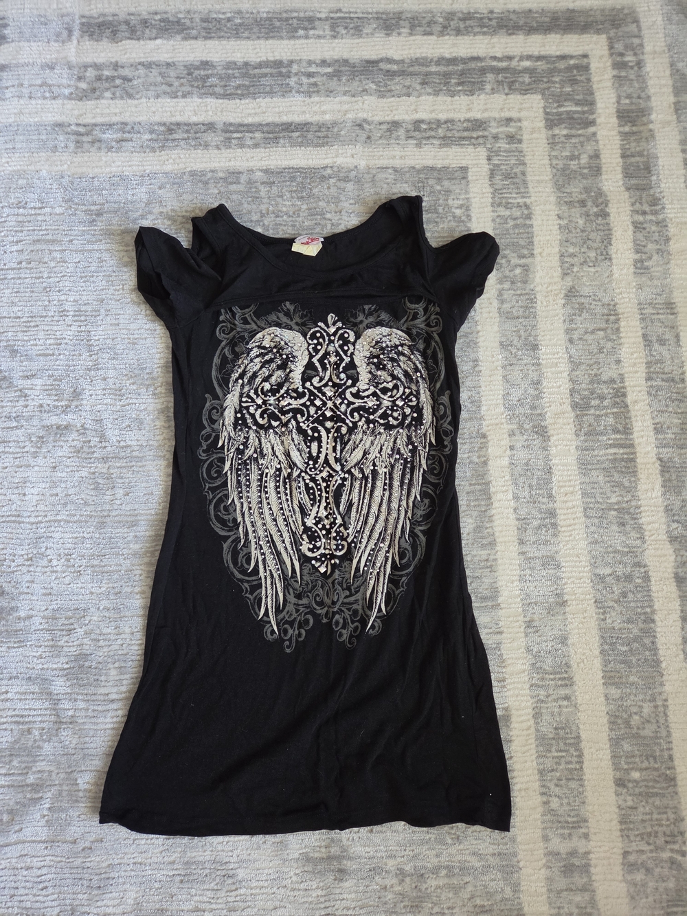 Y2K Woman's Angels Wing Goth style T-shirt